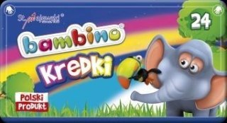 Kredki w pudełku metalowym 24 kolory BAMBINO