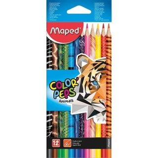 Kredki Colorpeps Animals 12 kolorów MAPED