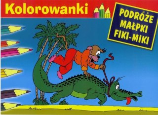 Malowanka - Podróże małpki Fiki-Miki. Krokodyl G&P