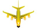 Samolot Pasażerski Napęd Frykcyjny Światła Dźwięki Żółty