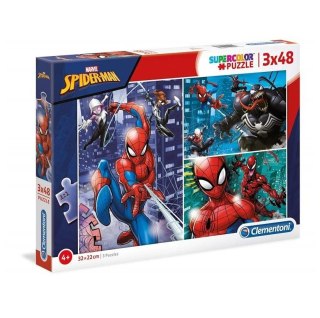 Puzzle 3x48 Super kolor Spiderman