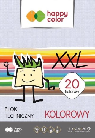 Blok techniczny kolor A4/20K HAPPY COLOR