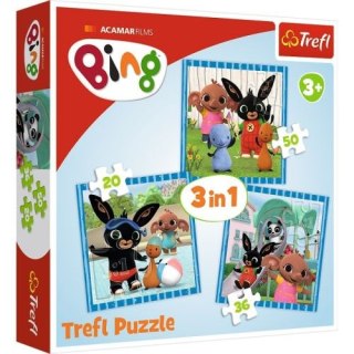 Puzzle "3w1" TREFL Bing - Zabawy z przyjaciółmi