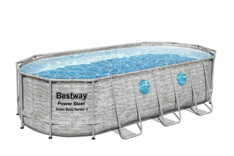 Basen Stelażowy 549 cm x 274 cm x 122 cm, Power Steel Swim VISTA series BESTWAY