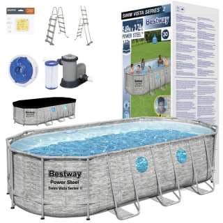 Bestway Basen stelażowy 549x274x122 okno 11w1 56716