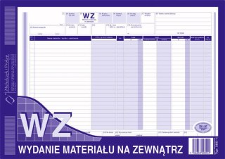 Druk-WZ Wydanie mat.na zewnątrz A4