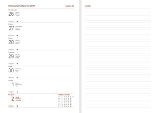 Kalendarz akademicki WN A5 tygodniowy Vivella - brąz