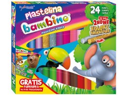 Plastelina BAMBINO 24 kolory +podkładka GRATIS