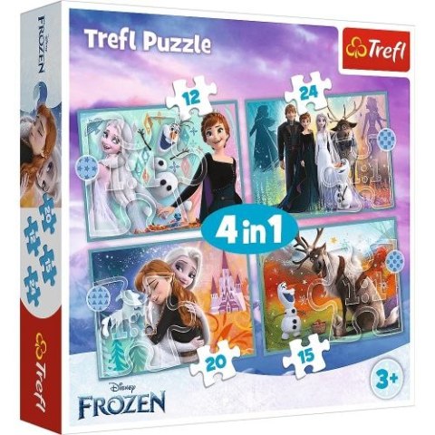 Puzzle "4w1 TREFL - Niezwykły świat Frozen / Disney Frozen 2