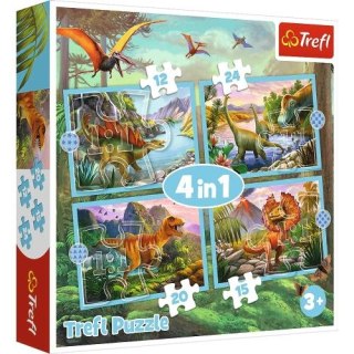 Puzzle "4w1 TREFL Wyjątkowe dinozaury