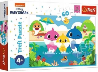 Puzzle 60 TREFL Rodzina rekinów na wakacjach / Viacom Baby Shark