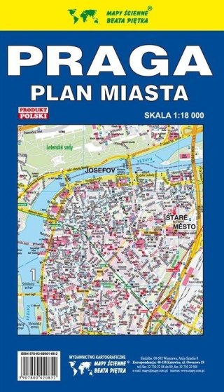 Praga 1:18 000 Plan miasta PIĘTKA