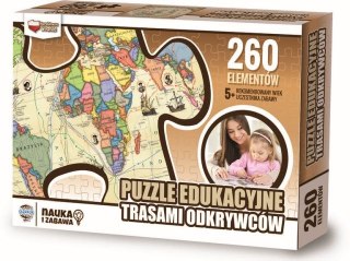 Puzzle Edukacyjne Trasami Odkrywców 260 elementów 60x40cm