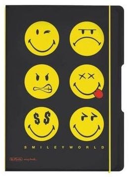 Notes PP A4 2x40 HERLITZ Smiley World Black