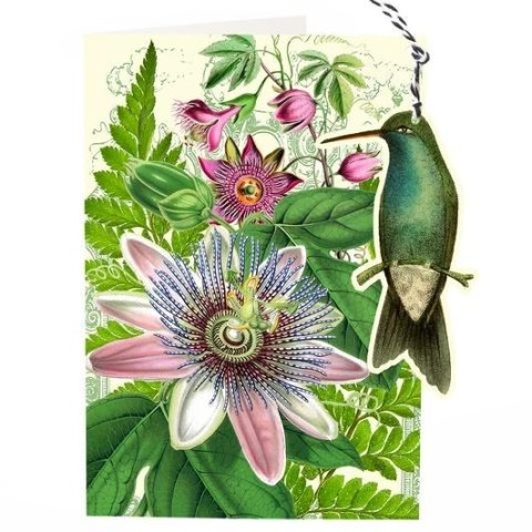 Karnet B6 i zawieszka z kopertą - Passiflora