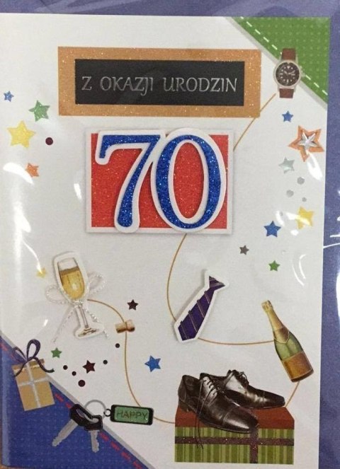 Karnet urodziny B6 Premium 66 + koperta