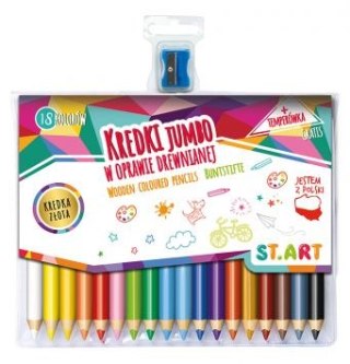 Kredki ST.ART Jumbo 18 kolorów + temperówka