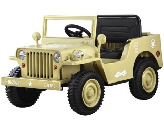 Wojskowe Auto na akumulator Willys + pilot PA0263