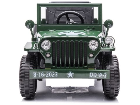 Wojskowe Auto na akumulator Willys + pilot PA0263