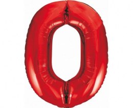 Balon foliowy B&C cyfra 0 czerwona 85cm