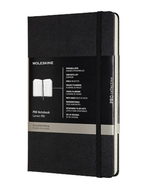 Notes Proffesional L 13x21 tw. czarny MOLESKINE