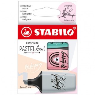 Zakreślacz STABILO BOSS MINI Pastellove 3 szt. etui mix kolorów