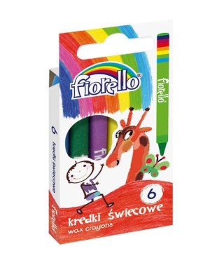 Kredki świecowe 6 kolorów FIORELLO