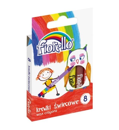 Kredki świecowe 8 kolorów FIORELLO