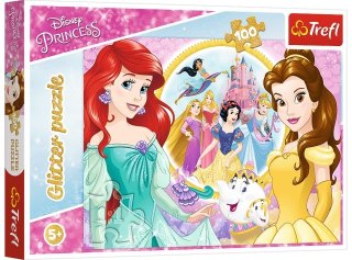 Puzzle 100 Glitter TREFL Wspomnienia Belli i Arielki / Disney Princess Księżniczki