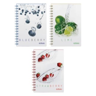 Brulion na spirali PP A5 100k. HERLITZ Fresh fruit lemonki, kratka