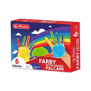 Farby do malowania palcami HERLITZ 6 kolorów 40ml