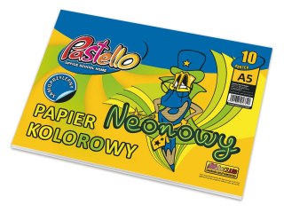 Papier kolorowy A5 neonowy samoprzylepny Mix 10 kartek