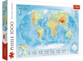 Puzzle 1000 TREFL Mapa fizyczna świata