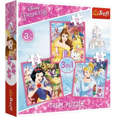 Puzzle "3w1" TREFL Zaczarowany świat księżniczek