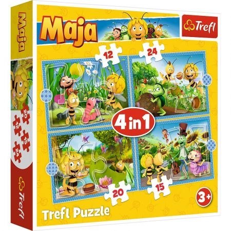 Puzzle "4w1" TREFL Przygody pszczółki Mai