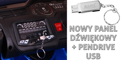 AUTO NA AKUMULATOR AUDI Q7 2.4G NA LICENCJI 2x45W + MIĘKKIE KOŁA EVA + INTELIGENTNY PILOT 2.4 Ghz + SKÓRA FOTEL LEAN