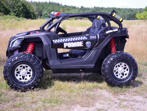 MEGA BUGGY UTV POLICJA TURBO R FOX DLA 2 DZIECI 4X200 W, 24V, SUPER MOC, WSPOMAGANIE/XB2118