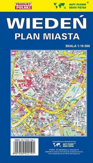 Wiedeń 1:16 000 Plan miasta PIĘTKA