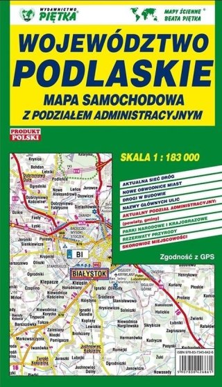 Województwo Podlaskie 1: 183 000 mapa samochodowa