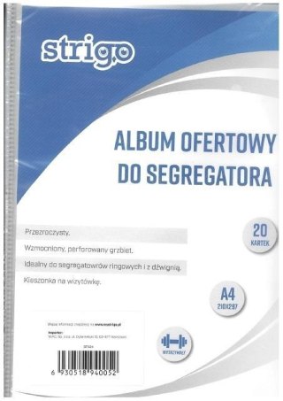 Album ofertowy A4 20 koszulek STRIGO