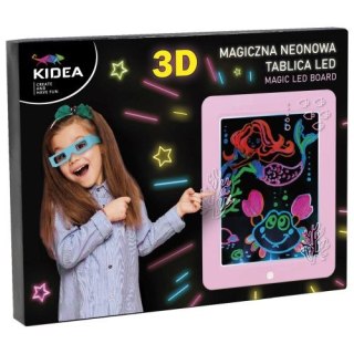 MAGICZNA NEONOWA TABLICA 3D LED KIDEA (RÓŻOWA)