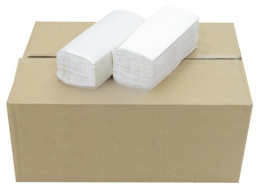 Ręcznik składany 1-warstwowy ZZ biały, 4000 listków