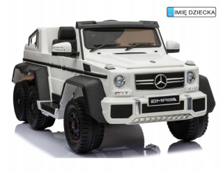 MEGA POJAZD- ORYGINALNY MERCEDES G63, NAPĘD 6X6, MIĘKKIE KOŁA, MIĘKKIE SIEDZENIE, SIEDZENIE DLA RODZICA, 12v14AH/SX-1888