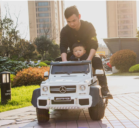 MEGA POJAZD- ORYGINALNY MERCEDES G63, NAPĘD 6X6, MIĘKKIE KOŁA, MIĘKKIE SIEDZENIE, SIEDZENIE DLA RODZICA, 12v14AH/SX-1888