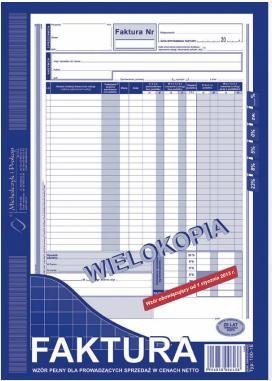 Druk-faktura A4 wielokopia 100-1E