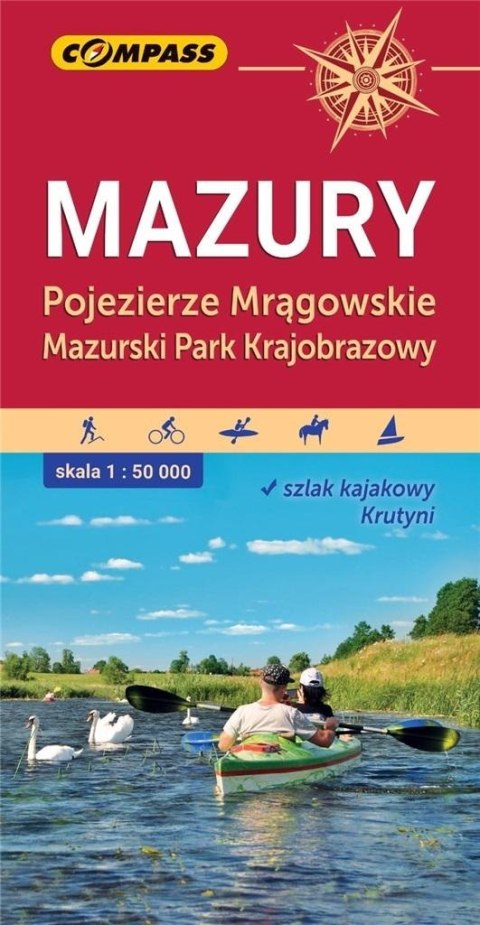 Mapa tur. - Mazury. Pojezierze Mrągowskie 1:50 000