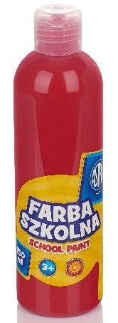 Farba szkolna Astra 250 ml - czerwona