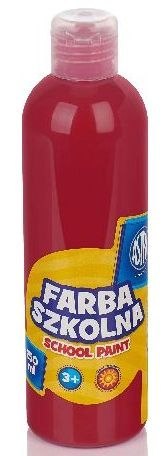 Farby szkolne Astra 250 ml - czerwona ciemna