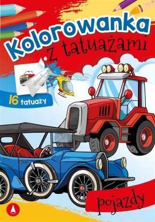 Kolorowanka z tatuażami. Pojazdy