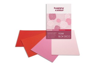 Blok Deco A4 20k. HAPPY COLOR Rose 170g 4 kol.